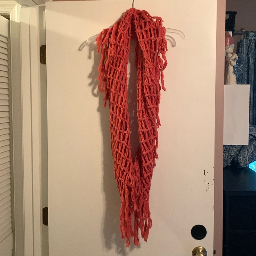 Pink infinity scarf